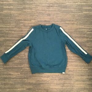 Kids Teal Sweatshirt with White Stripes